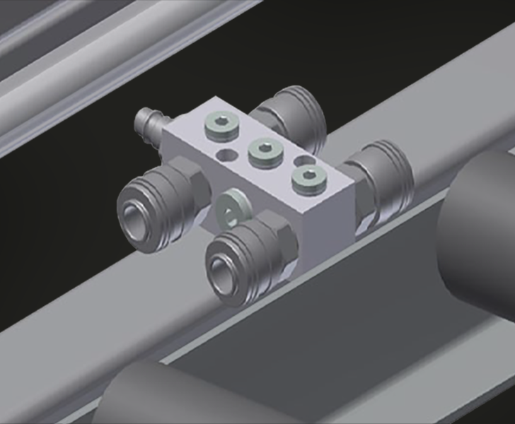 MS 3000 4-fold compressed air connection Someco